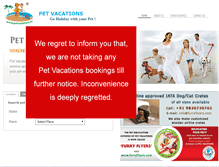 Tablet Screenshot of petvacations.in